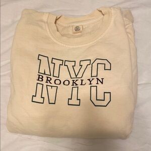 NYC Brooklyn Cream Crewneck Sweatshirt